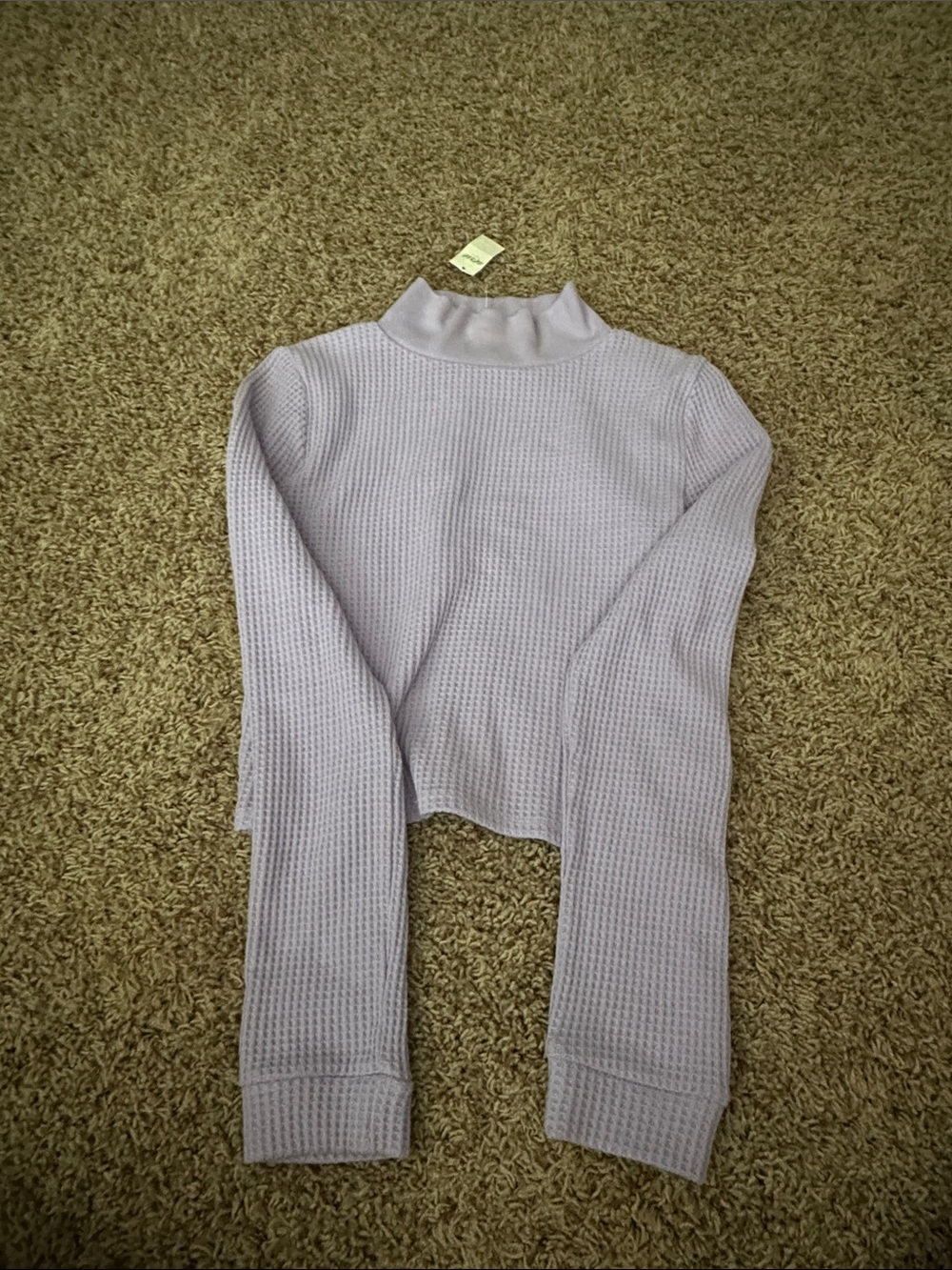 aerie White Cropped Crewneck Sweater